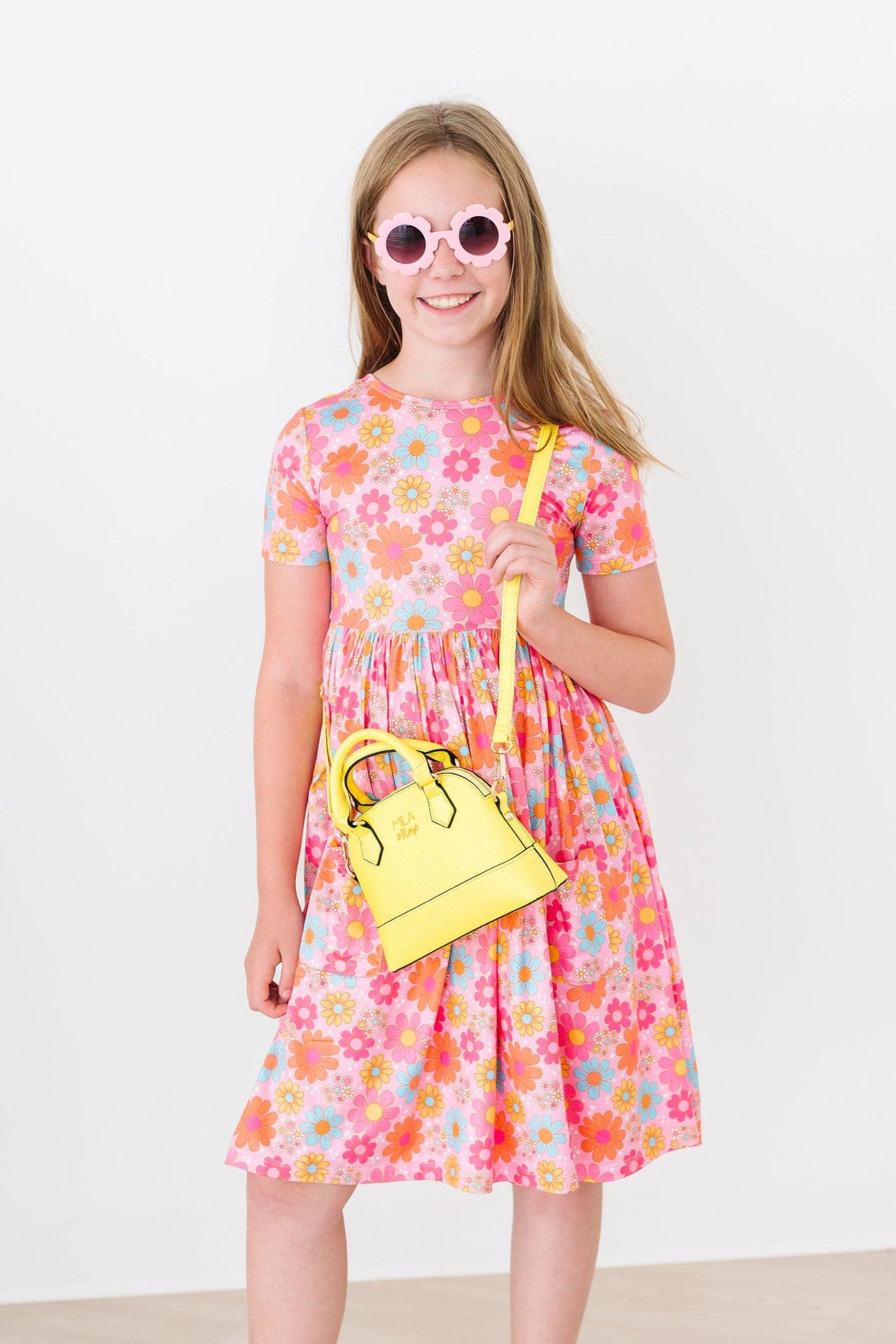 Petal Pop S/S Pocket Twirl Dress - Image 3