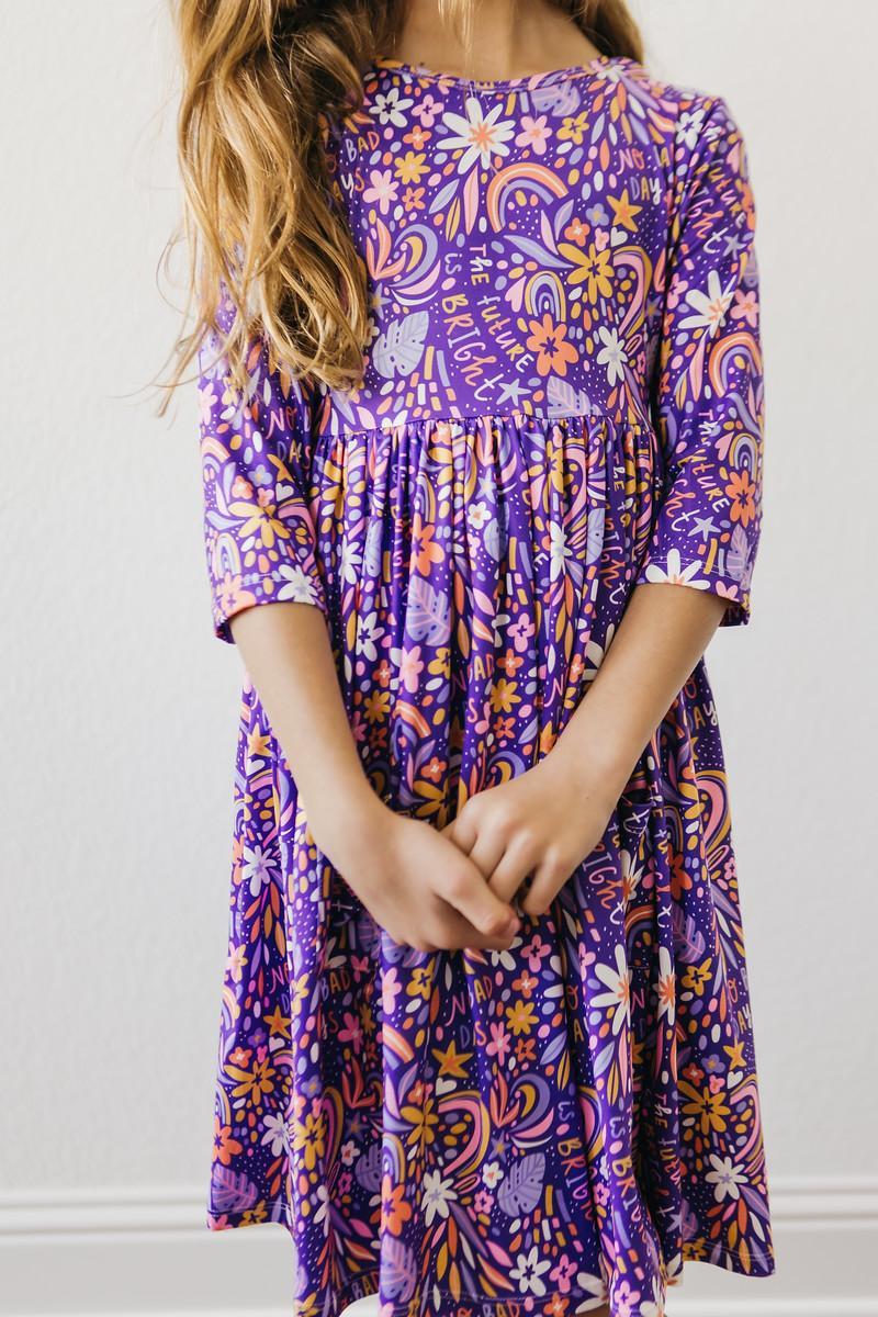 No Bad Days 3/4 Sleeve Pocket Twirl Dress - Image 6