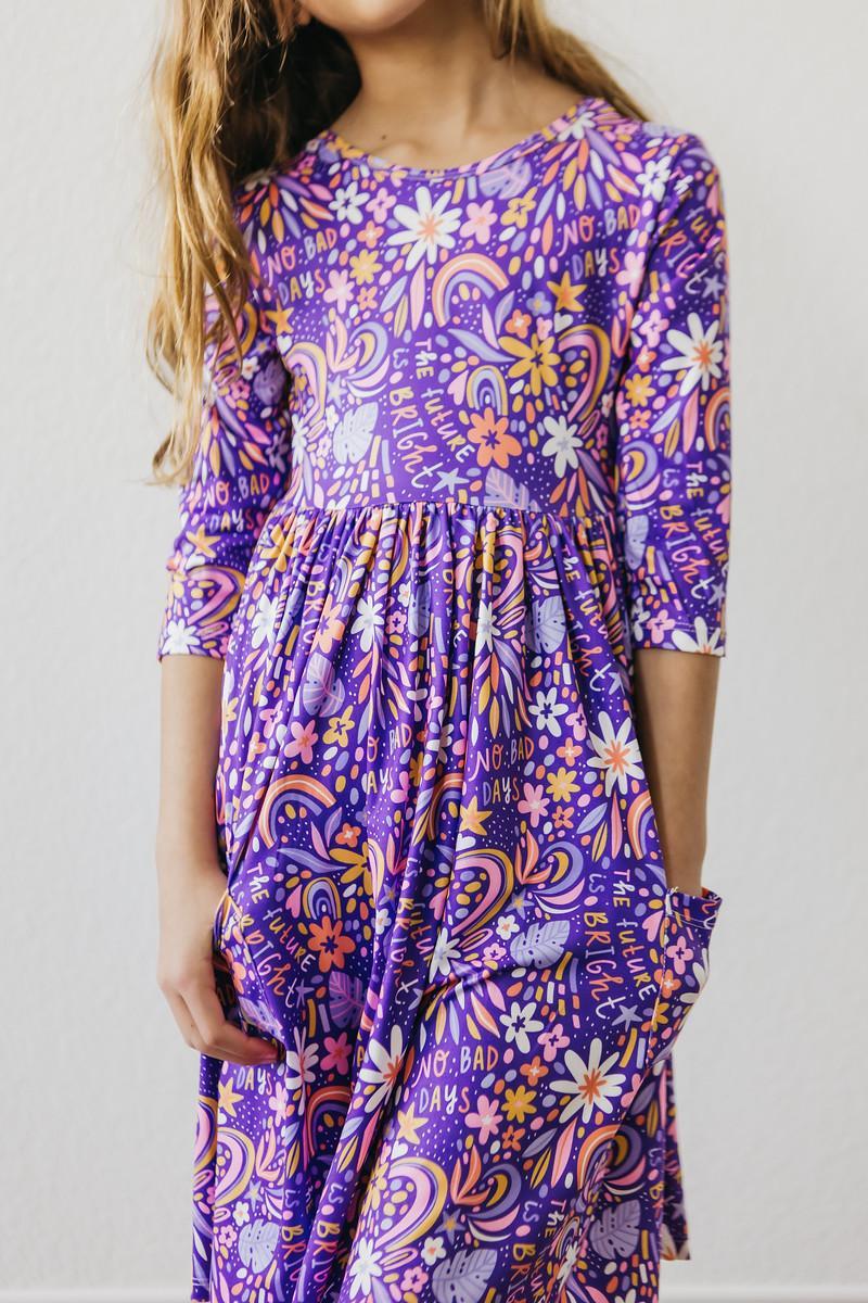 No Bad Days 3/4 Sleeve Pocket Twirl Dress - Image 9