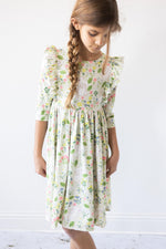 No Bunny Like You 3/4 Sleeve Ruffle Twirl Dress - Image 3
