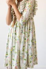 No Bunny Like You 3/4 Sleeve Ruffle Twirl Dress - Image 4