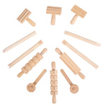Solid Wood Mini Rolling Pin Rolling Pin Roller Seal Toy Set - Cindi Book