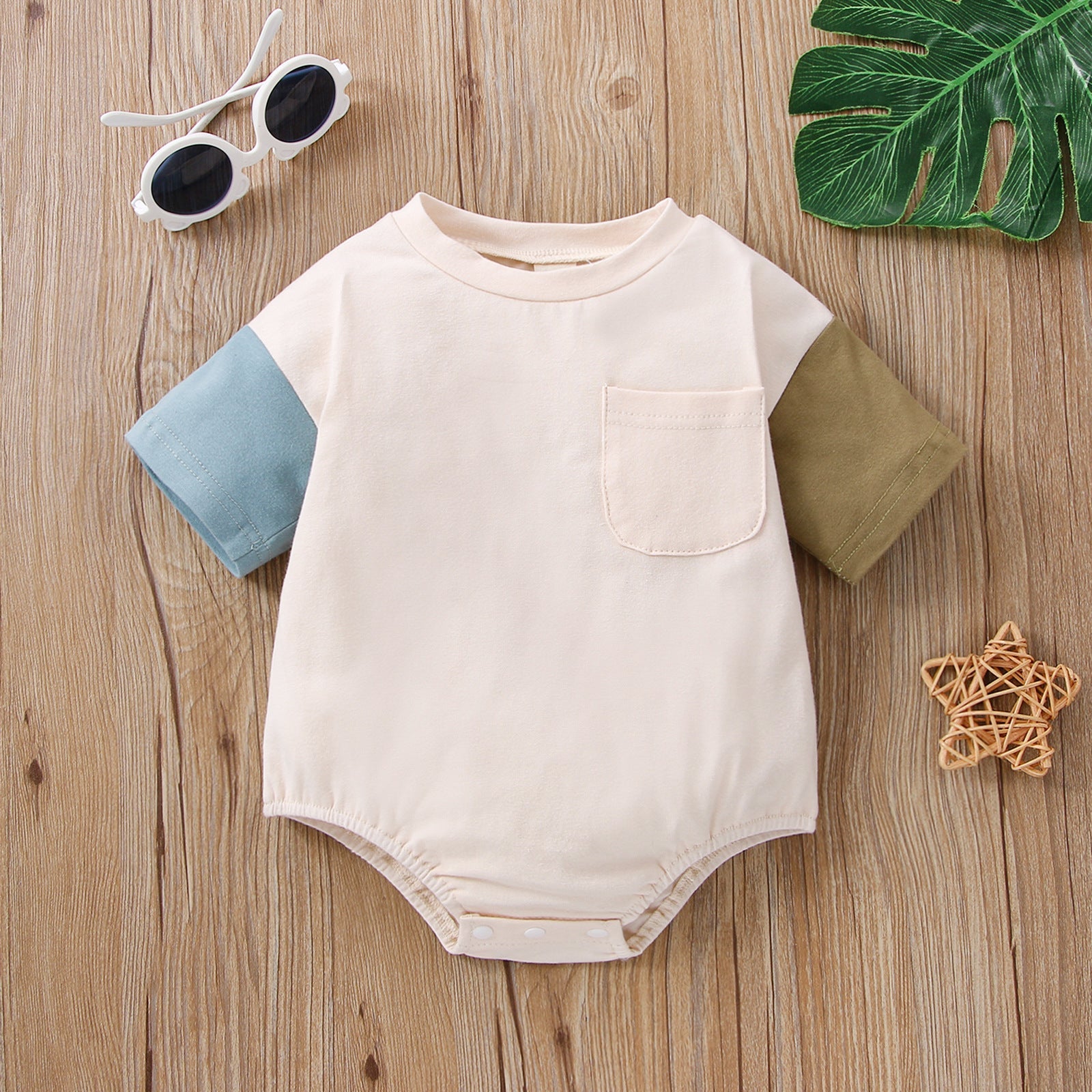 Newborn Solid Color Fashion One-piece Toddler Jumpsuit - Cindi Book