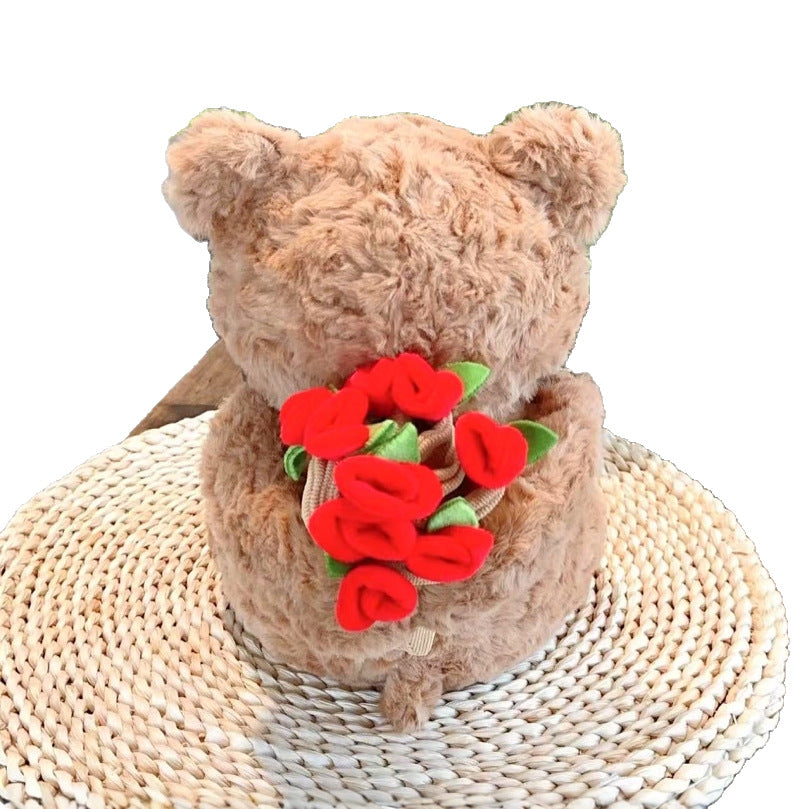 Rose Bouquet Bear Doll Plush Toy - Cindi Book