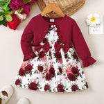Girls Fashion Casual Floral Long Sleeve Dress - Cindi Book