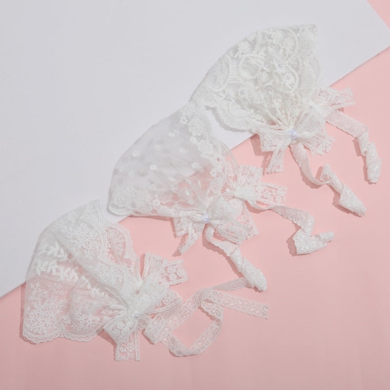 Children's Lace Decor Hat Summer Thin Princess Care Door Bow Baby Girl Hair Band - Cindi Book