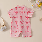 Printed Fashion Personalized Girls' Bow Jumpsuit - Cindi Book