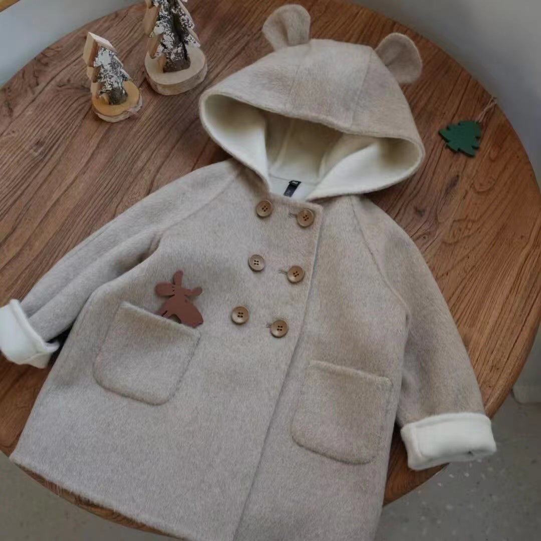 Thickened Two-color Autumn And Winter Double-sided Cashmere Wool Coat - Cindi Book