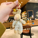 Cartoon Key Button Plush Sackcloth Bear Doll Schoolbag Pendant - Cindi Book