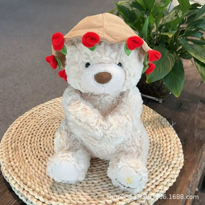 Rose Bouquet Bear Doll Plush Toy - Cindi Book