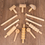 Solid Wood Mini Rolling Pin Rolling Pin Roller Seal Toy Set - Cindi Book