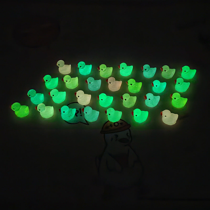 Resin Luminous Little Duck Hair Accessories Mini Car Creativity Micro Landscape Ornaments - Cindi Book