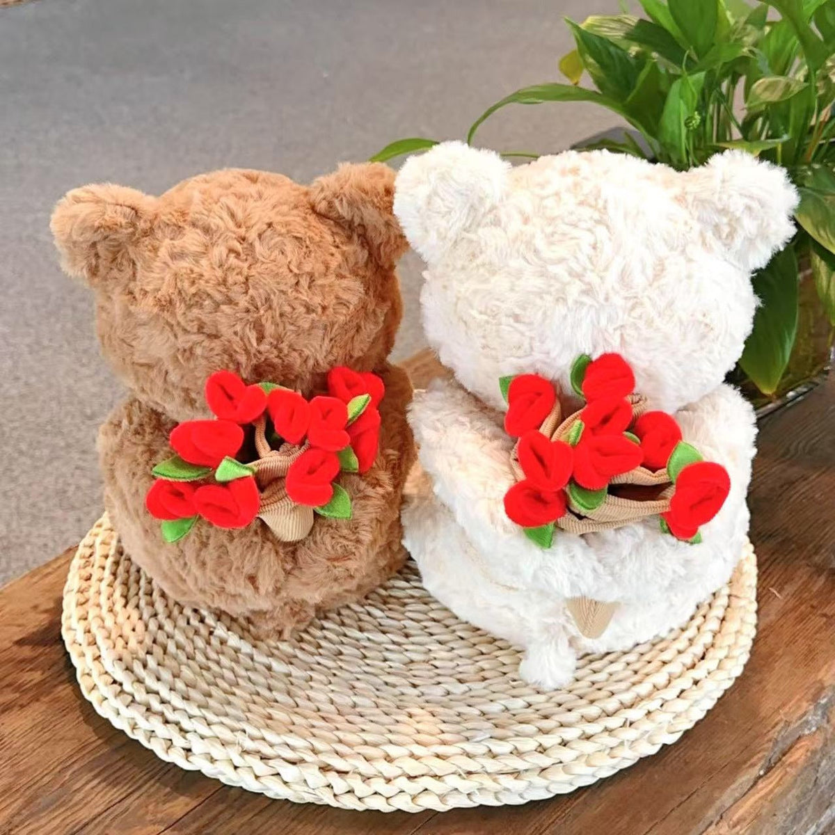 Rose Bouquet Bear Doll Plush Toy - Cindi Book