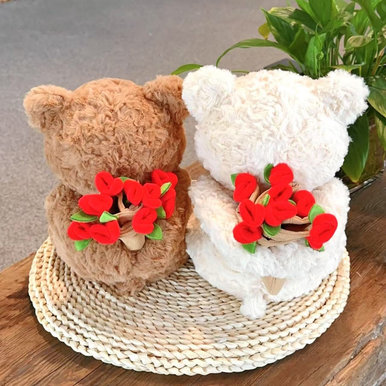 Rose Bouquet Bear Doll Plush Toy - Cindi Book