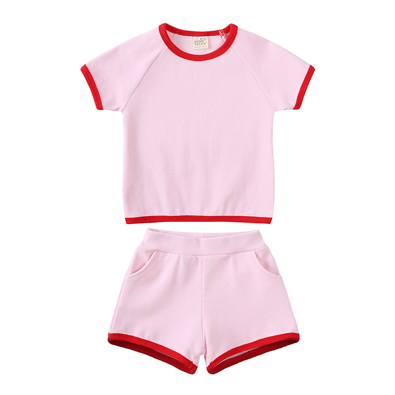 Summer Soft Short Sleeve Shorts Suit - Cindi Book