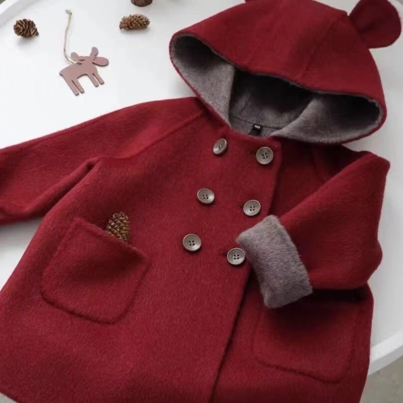 Thickened Two-color Autumn And Winter Double-sided Cashmere Wool Coat - Cindi Book