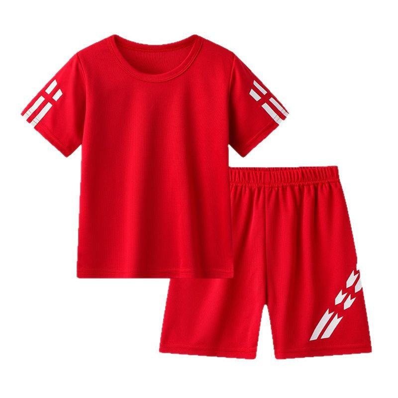 Children's Short Sleeve Quick Drying Clothes Suit Outdoor Breathable Sportswear - Cindi Book