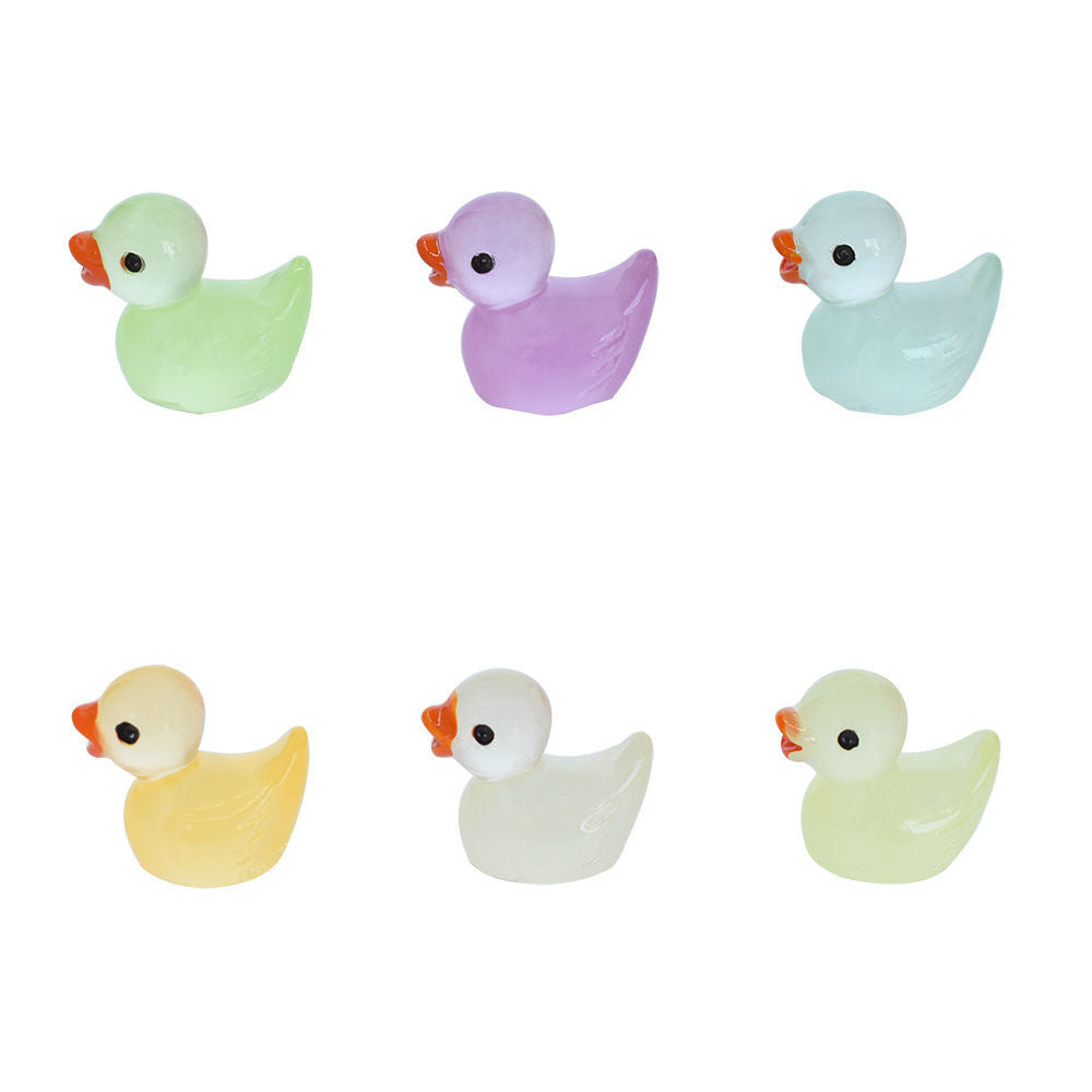 Resin Luminous Little Duck Hair Accessories Mini Car Creativity Micro Landscape Ornaments - Cindi Book