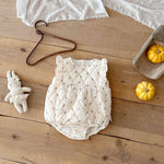 Winter Clothing Infant Girl Dotted Prints Vest Quilted Jumpsuit Romper - Cindi Book