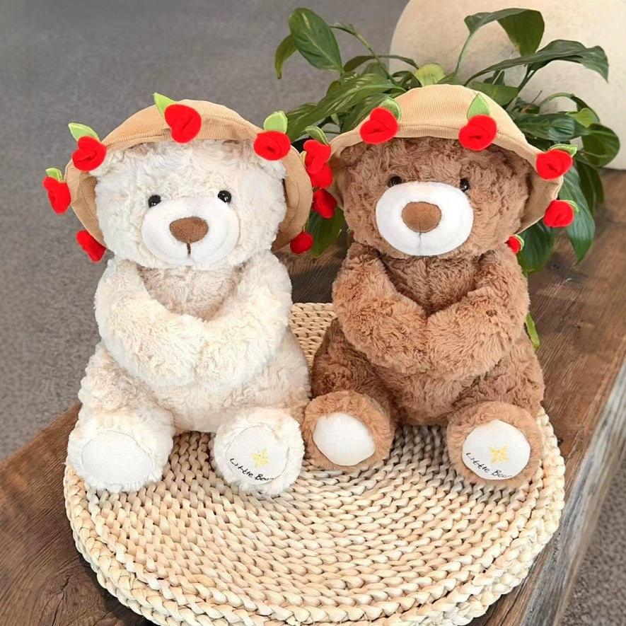 Rose Bouquet Bear Doll Plush Toy - Cindi Book