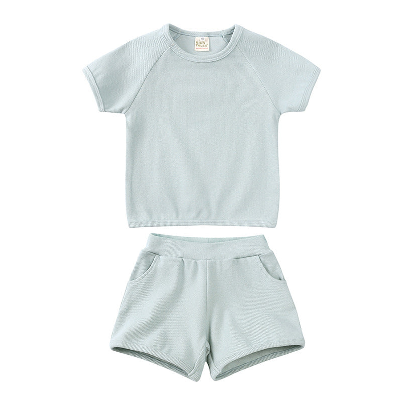 Summer Soft Short Sleeve Shorts Suit - Cindi Book