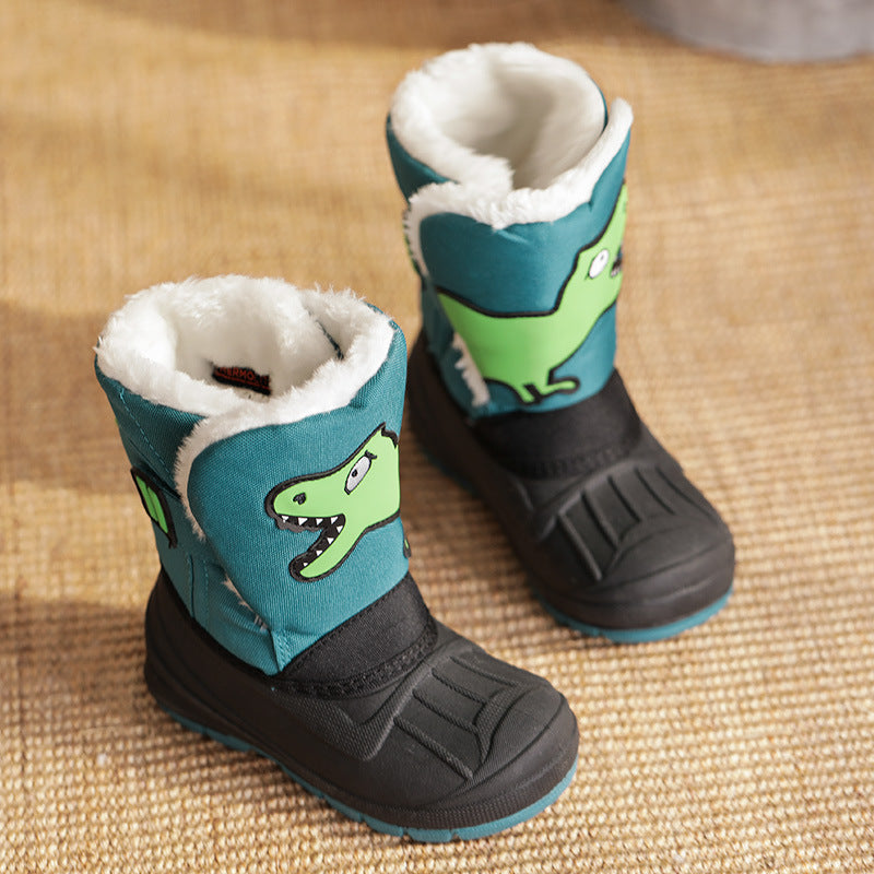 Cartoon Waterproof Non-slip Plus Velvet Men And Women Children's Snow Boots - Cindi Book