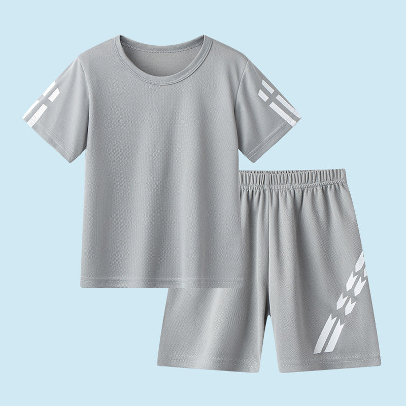 Children's Short Sleeve Quick Drying Clothes Suit Outdoor Breathable Sportswear - Cindi Book