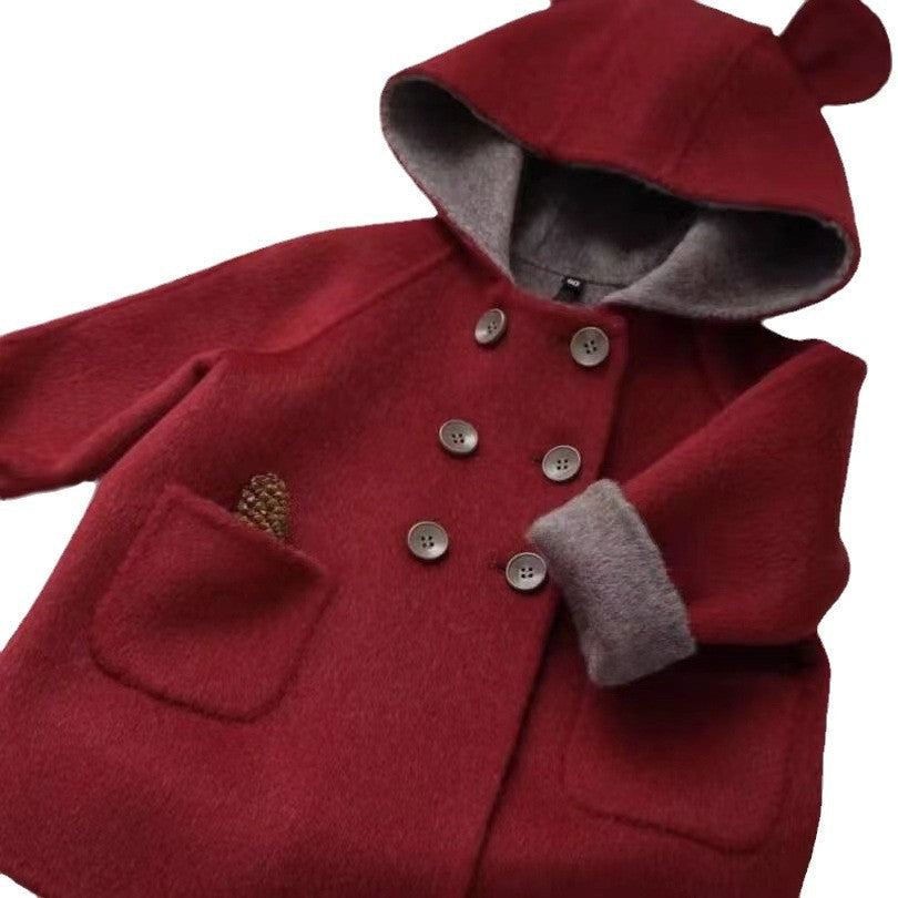 Thickened Two-color Autumn And Winter Double-sided Cashmere Wool Coat - Cindi Book
