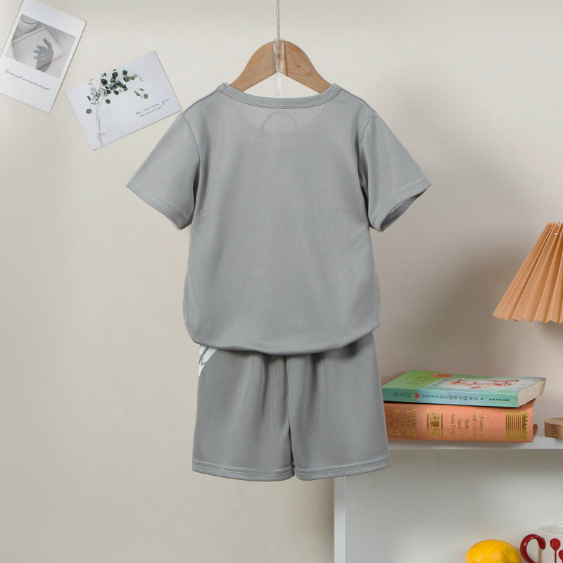 Children's Short Sleeve Quick Drying Clothes Suit Outdoor Breathable Sportswear - Cindi Book