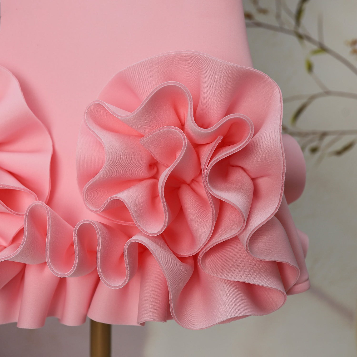 Three-Dimensional Flower Girl Fashion Show Dress