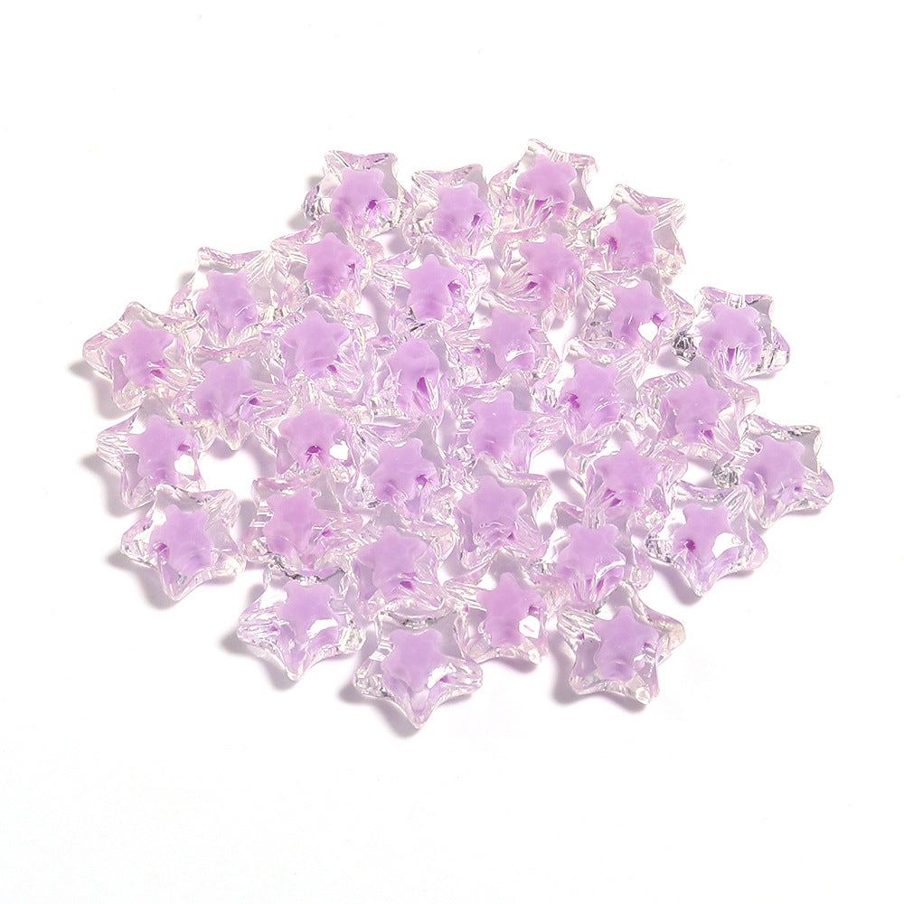 Acrylic Color Five-pointed Star Beaded Diy Ornament Accessories - Cindi Book