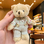Cartoon Key Button Plush Sackcloth Bear Doll Schoolbag Pendant - Cindi Book