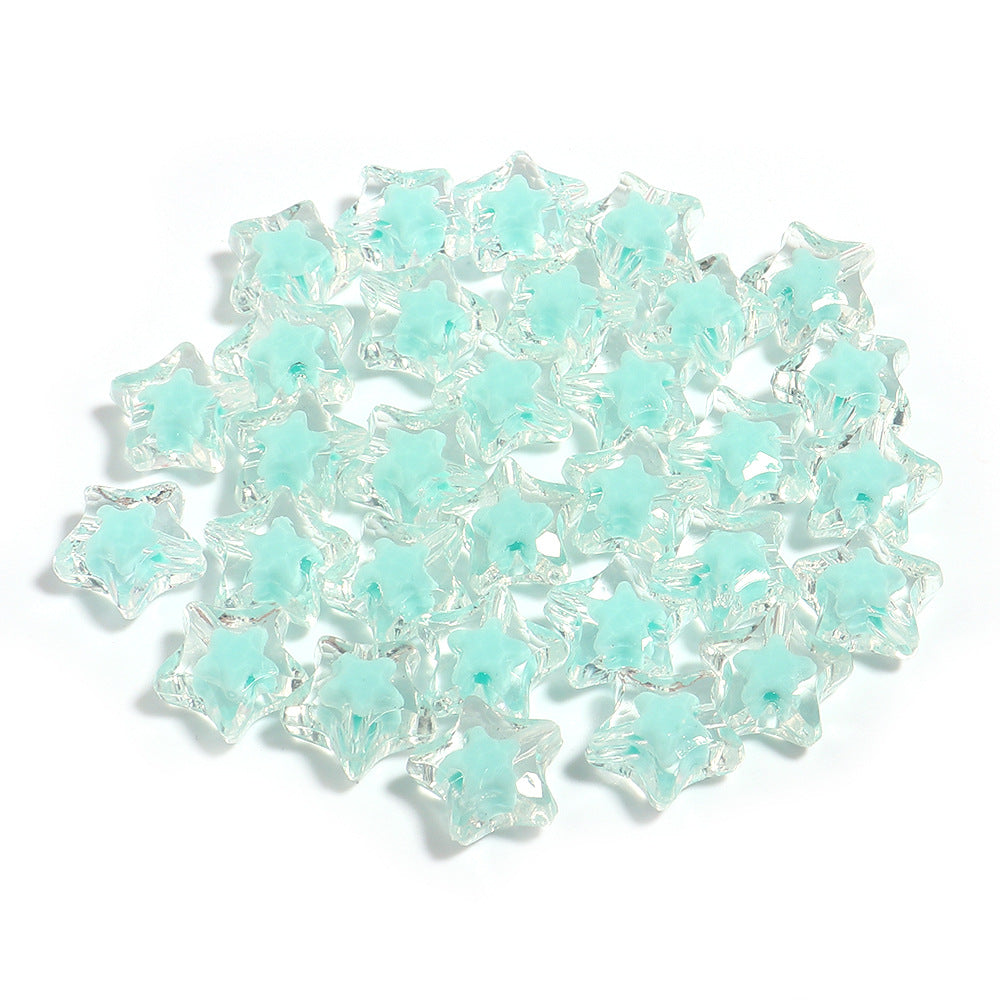 Acrylic Color Five-pointed Star Beaded Diy Ornament Accessories - Cindi Book