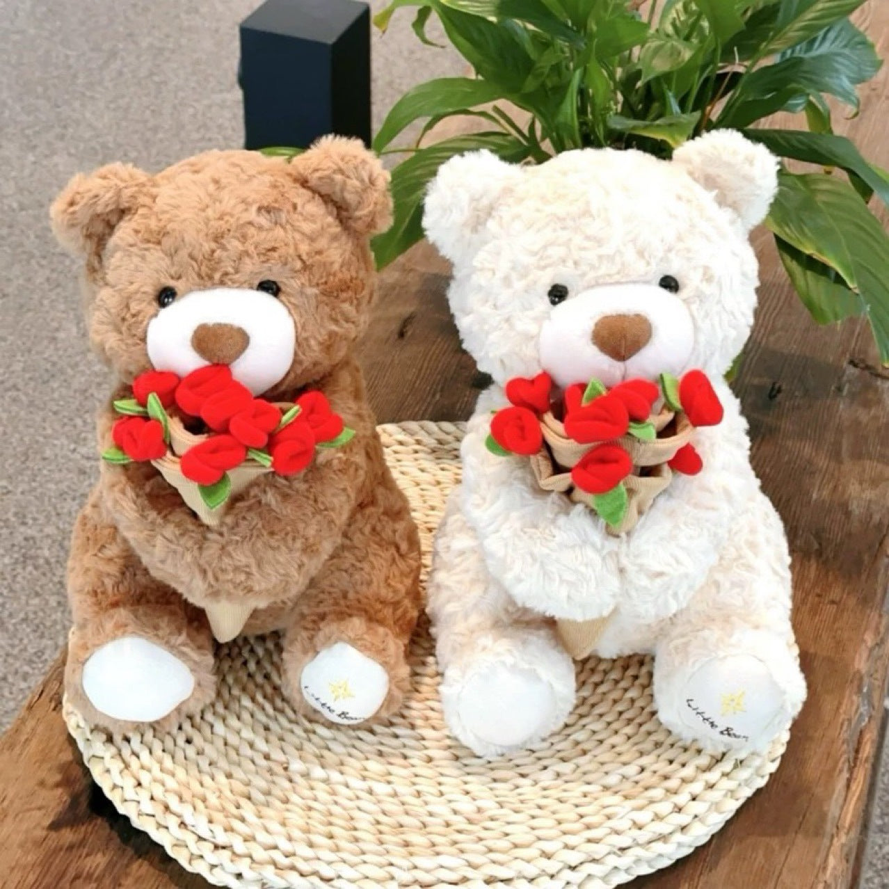 Rose Bouquet Bear Doll Plush Toy - Cindi Book