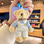 Cartoon Key Button Plush Sackcloth Bear Doll Schoolbag Pendant - Cindi Book