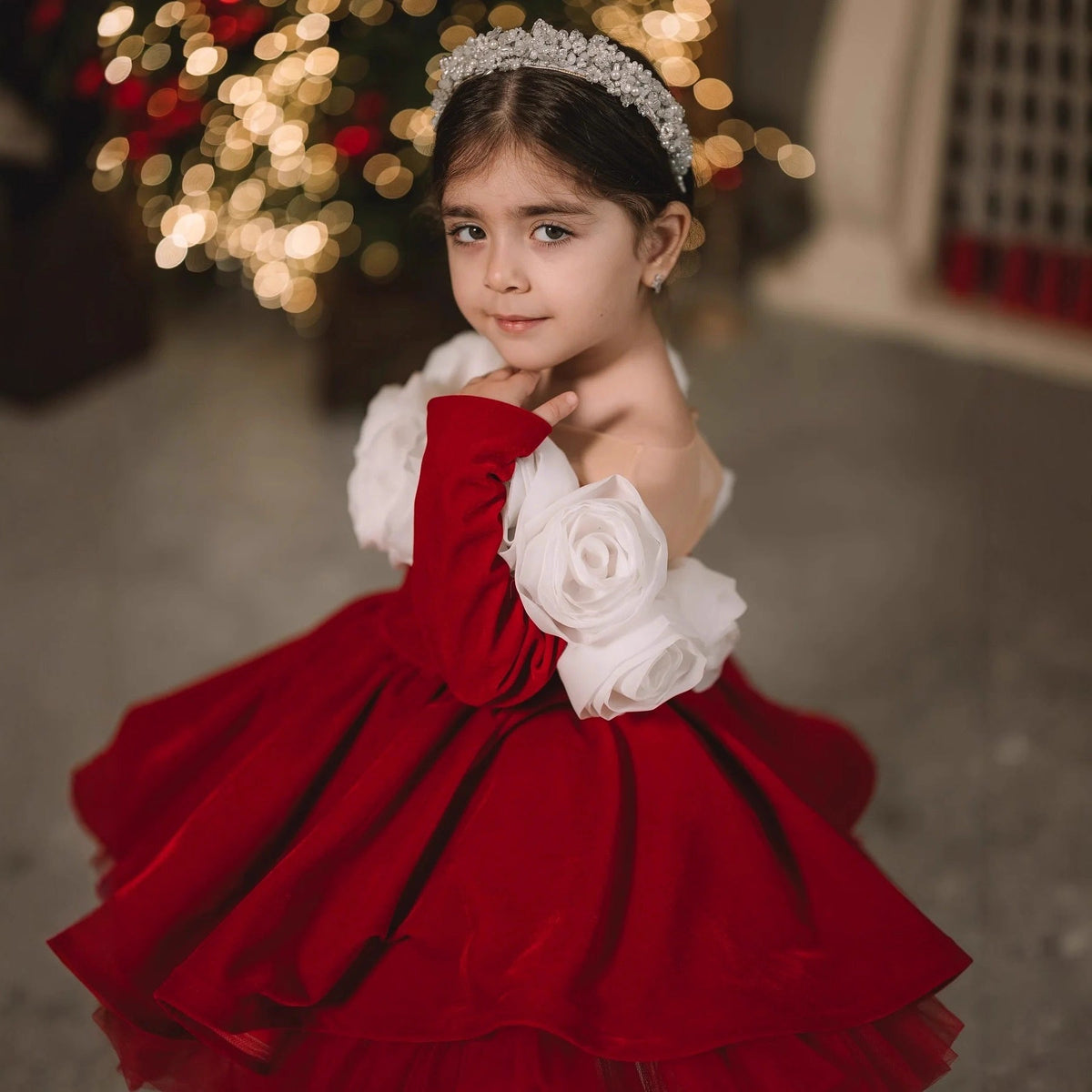 Christmas Princess Dress Children Autumn Long Sleeve Retro - Cindi Book