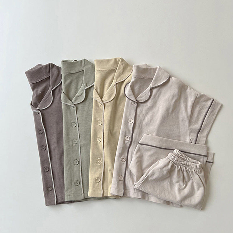 Casual Summer Children's Pure Cotton Soft Pajamas Suit - Cindi Book