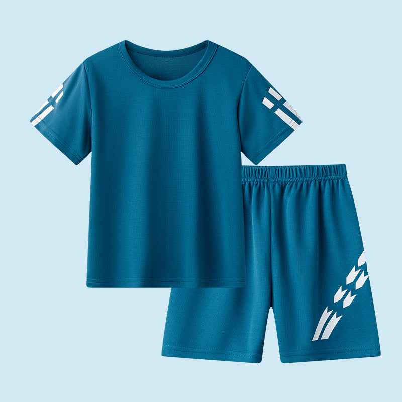 Children's Short Sleeve Quick Drying Clothes Suit Outdoor Breathable Sportswear - Cindi Book