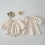 Spring And Autumn New Plaid Solid Color Baby Jumpsuit - Cindi Book