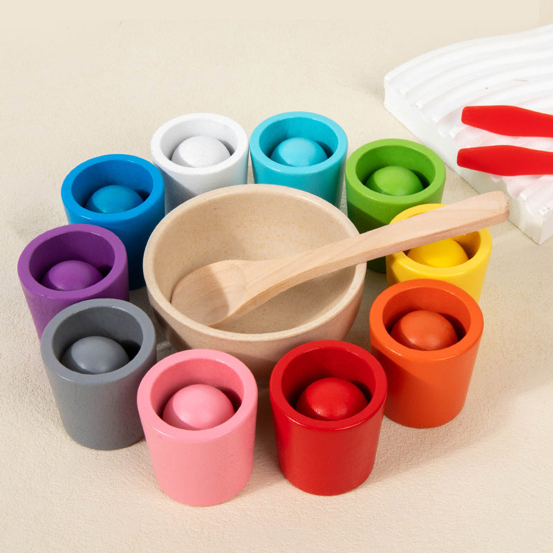 Children's Wooden Color Classification Cup Educational Toys - Cindi Book