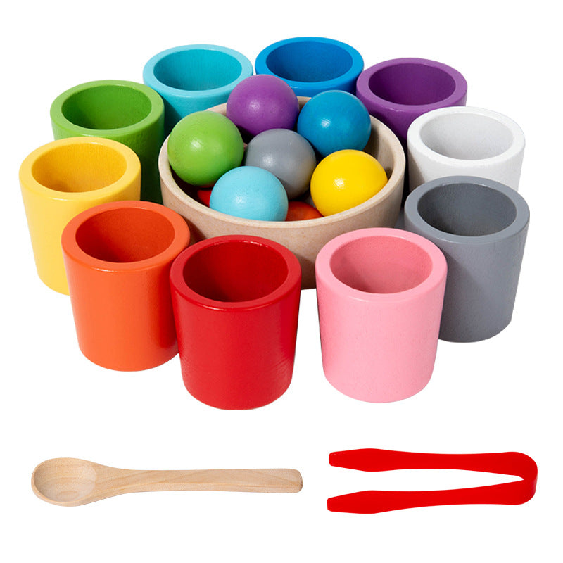 Children's Wooden Color Classification Cup Educational Toys - Cindi Book