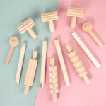 Solid Wood Mini Rolling Pin Rolling Pin Roller Seal Toy Set - Cindi Book