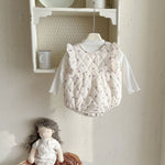 Winter Clothing Infant Girl Dotted Prints Vest Quilted Jumpsuit Romper - Cindi Book