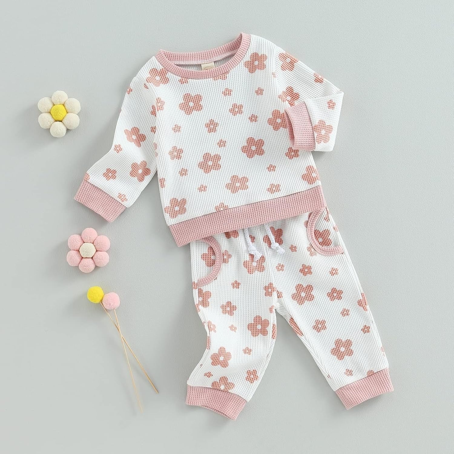 Children's New Flower Print Sweater Suit - Cindi Book