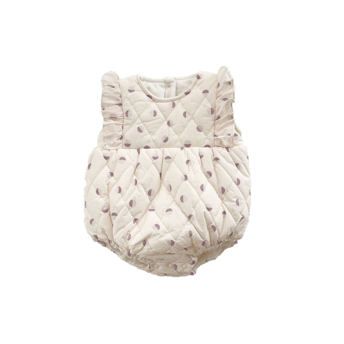 Winter Clothing Infant Girl Dotted Prints Vest Quilted Jumpsuit Romper - Cindi Book