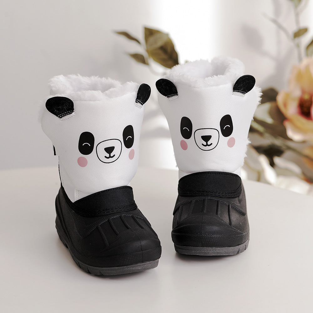 Cartoon Waterproof Non-slip Plus Velvet Men And Women Children's Snow Boots - Cindi Book