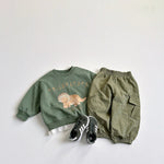 Children's Ins Korean Cartoon Dinosaur Sweatshirt - Cindi Book