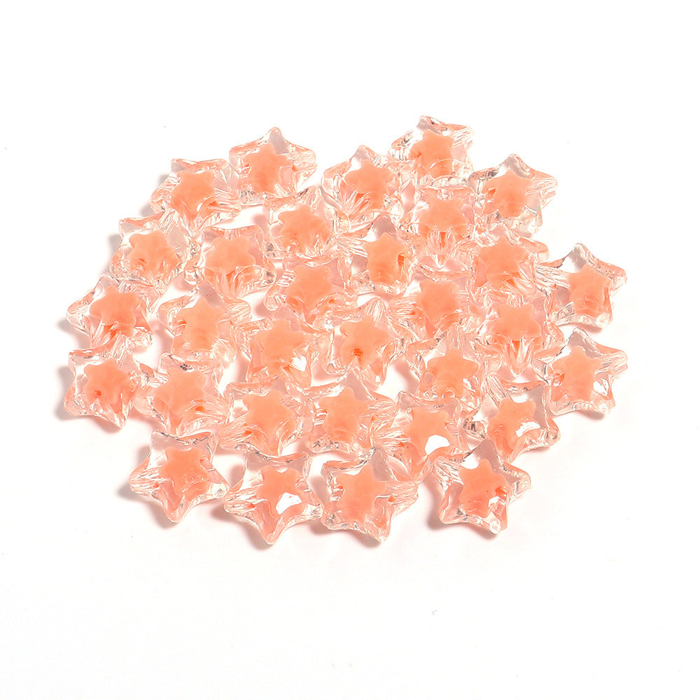 Acrylic Color Five-pointed Star Beaded Diy Ornament Accessories - Cindi Book