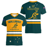 Australian Kangaroo Pattern Children's T-shirt Printed Animal Pattern Sports V-neck Short-sleeved Football Shirt Summer - Cindi Book