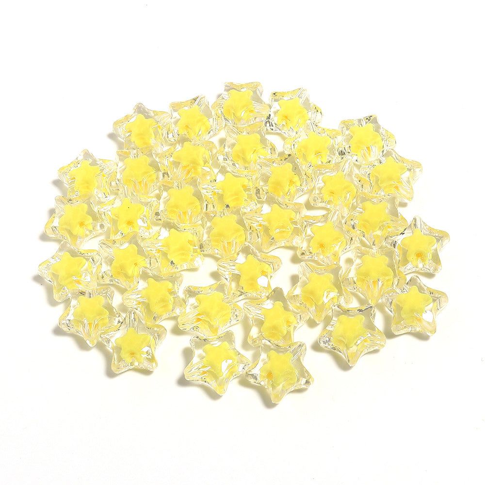Acrylic Color Five-pointed Star Beaded Diy Ornament Accessories - Cindi Book